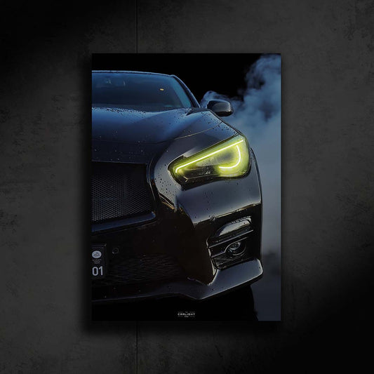 Poster NÉON Infinity Q50 (LED Jaune) - Fan Edition