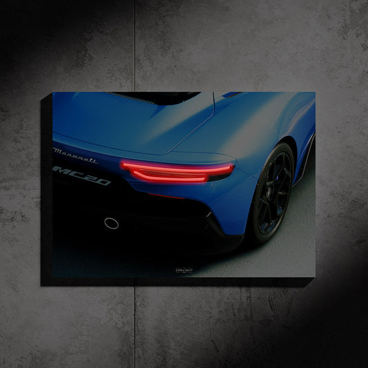 Poster NÉON Maserati MC20 (LED rouge) - Première Edition
